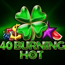 40 Burning Hot slot logo by Amusnet Interactive at Shotz Casino40 Burning Hot